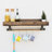 Industrial Rustic Floating Shelf With Rope Hanger And S-Hooks