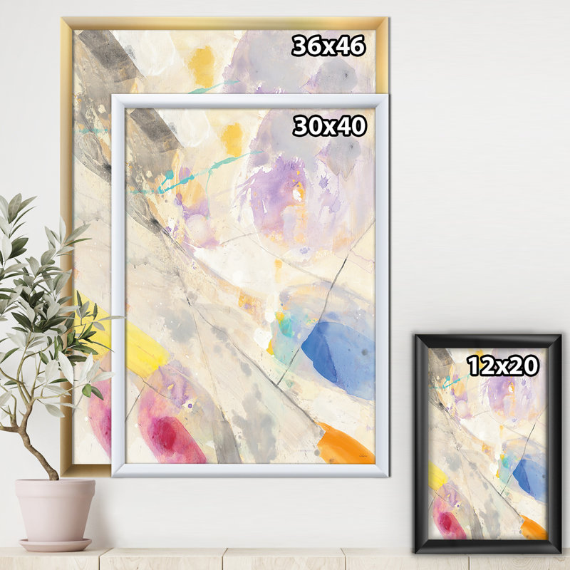 « spring minimal confettis i »-cadre photo imprimé sur toile, Cadre blanc, H 40 po x l 30 po x P 1,5 po