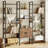 70" Industrial Bookshelf, Large 5-Tier Triple Bookcase with Storage Cabinet, 14-Shelf Display Unit, Metal Frame Etagere Furniture for Living Room, Bedroom, Home Office-301349600-286747416
