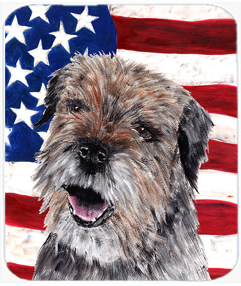Planche à découper en verre American Flag à bordure patriotique trinx USA