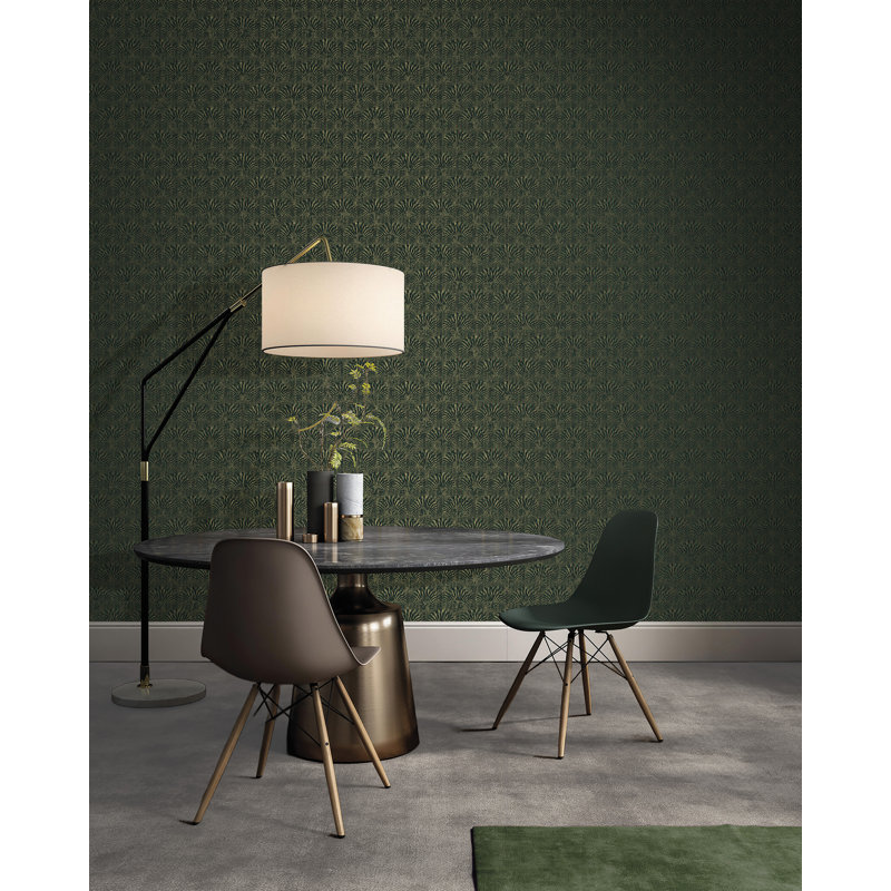 Boutique Geometric Fan Wallpaper Roll, Purple