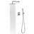 10" Stainless Steel Bathroom Shower - Rain Head Handheld With 2 Way Balance Valve In Brushed Gold Assembly High &