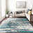 Solana Shag Turquoise/Gray/Ivory Area Rug-666826668