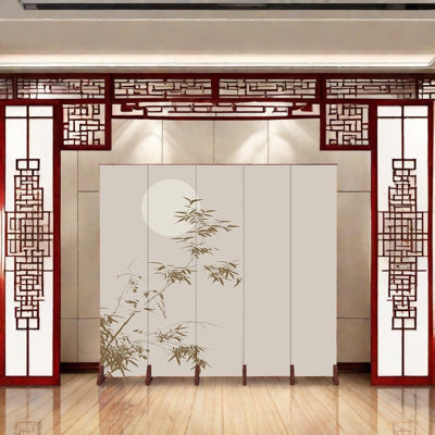 Wooden Rectangular Foldable Room Divider
