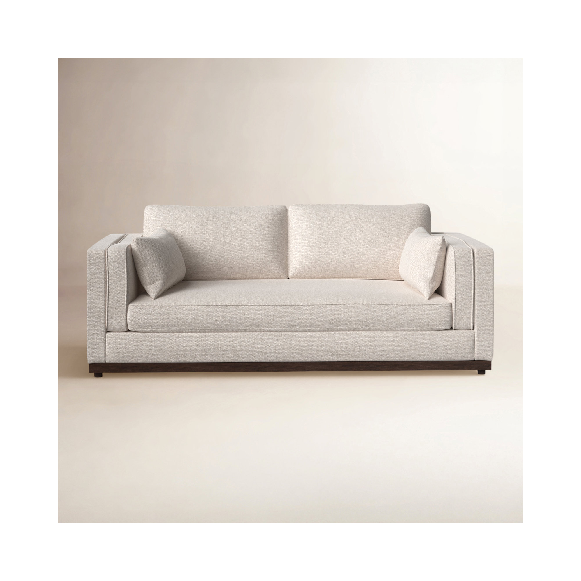 Dinah 87'' Upholstered Sofa, Nova Taupe 100% Polyester