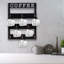 Solid Wood Coffee Mug Holder Wall Mounted, Rustic Cup Rack With 8 Hooks-106477257