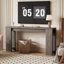 Console de style champêtre de 180 cm (70,9 po), longue et étroite, idéale pour une entrée ou un couloir. Finition en bois brun, robuste, capacité de charge de 136 kg (300 lb).-584640925