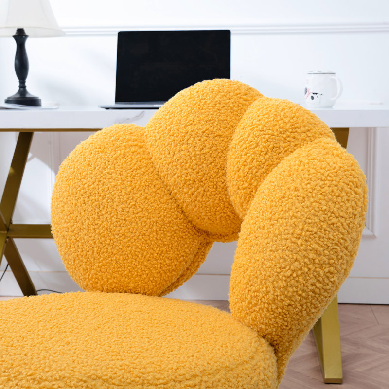 Chaise de bureau pivotante à 360° réglable en hauteur, revêtue de tissu, cinq positions pour une grande liberté de mouvement, coussin en mousse haute densité, design ergonomique, capacité de charge de 100 kg.