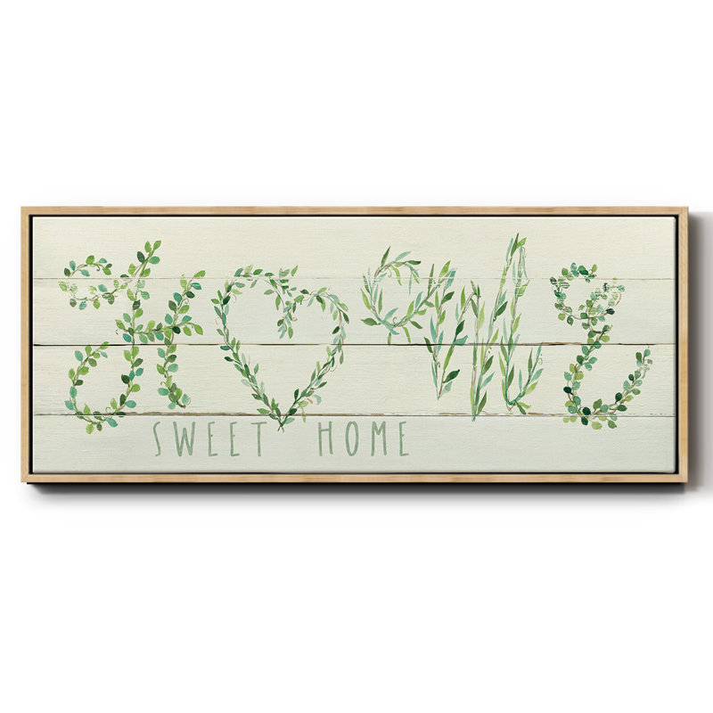 Shiplap Vines Home - Toile encadrée, H 8 po x l 20 po