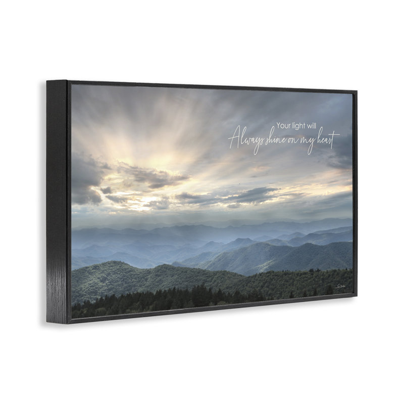 «Light Will Always Shine», estampe de paysage encadrée, design par Lori Deiter, H 12 po x l 18 po