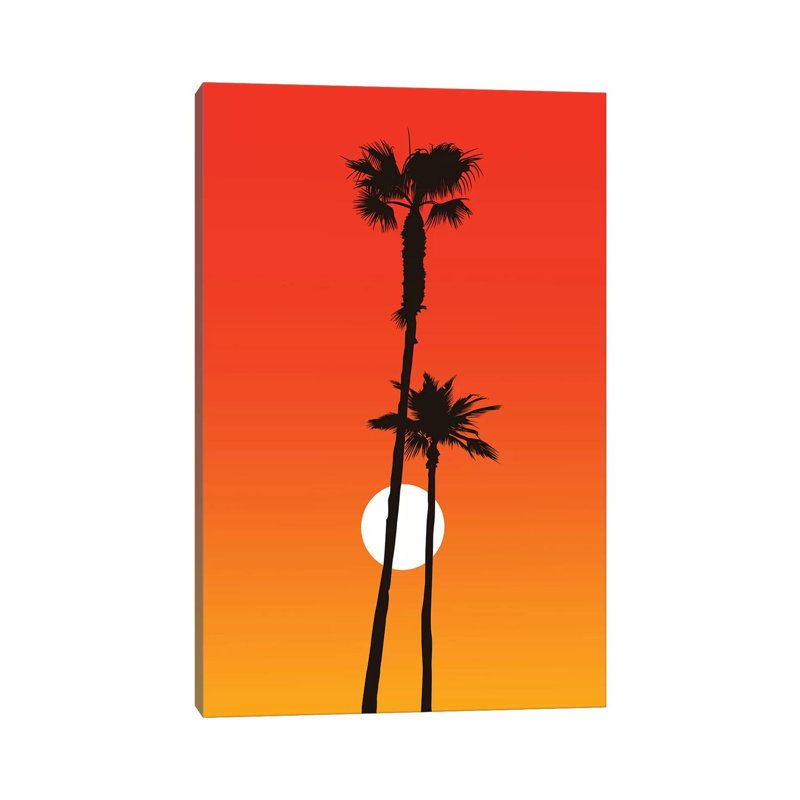 Paradiso - Orange by Kubistika - Wrapped Canvas Painting, 20.32 cm H x 30.48 cm W