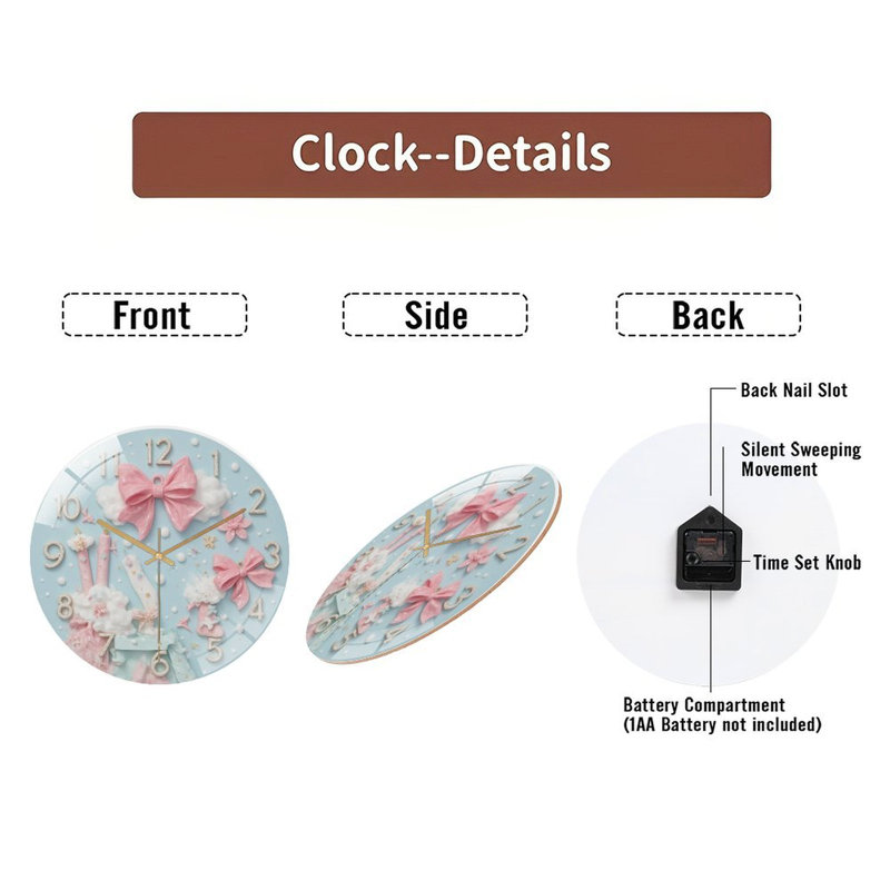 Horloge murale 12 po