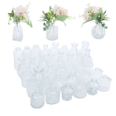 Vase en verre transparent