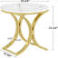 Table d'appoint pour canapé polyvalente, table de bout ronde chic, table basse étroite