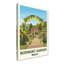 Bodnant Garden, Wales - Romantic Travel Poster Of Laburnum Arch, Terraced Lawns And Welsh Hills. Giclee Print On Wrapped Canvas. Wall Art, Home Decor - Parks & Gardens, Wales - Wrapped Canvas Print-2117061438
