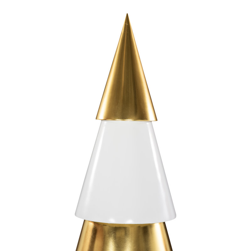 Christmas Tree, Quadro, White And Gold Leaf