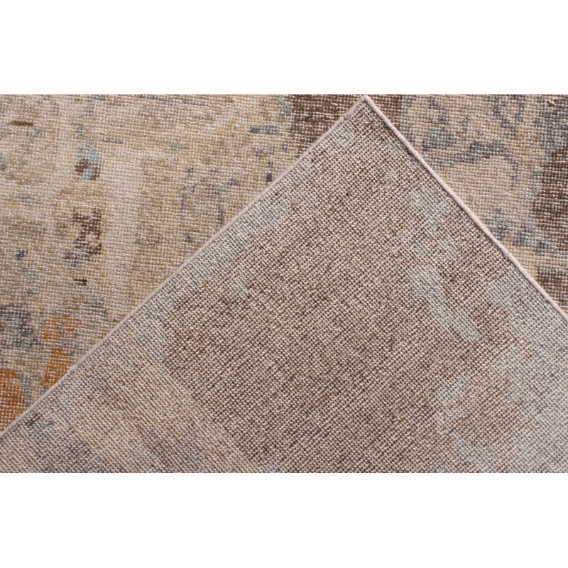Distressed Homage Hand Knotted Wool Abstract Area Rug, Rectangle 6' x 9'