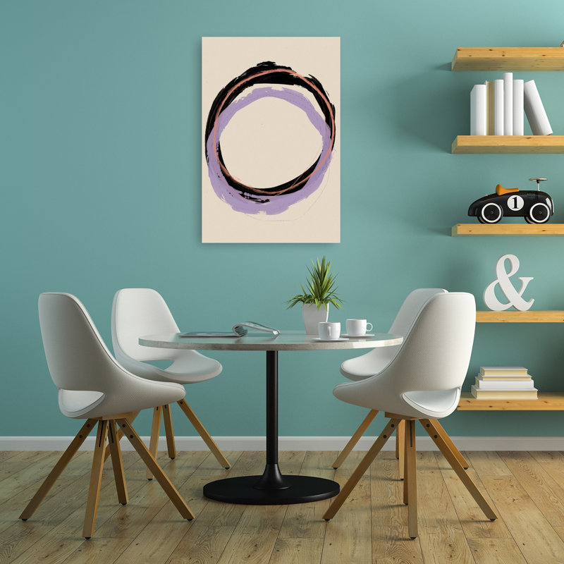 Eclipse Harmony Abstract Contemporary Minimalist Wall Art Print 1 Piece Wrapped Canvas Wall Art, 91.44cm H x 60.96cm W