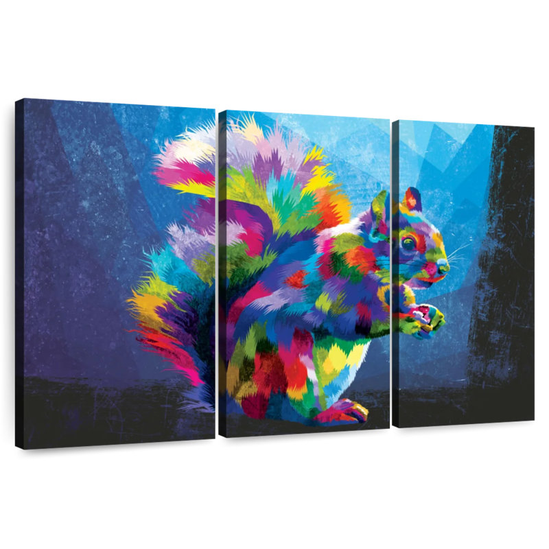 Brampt Rainbow Squirrel, 42" H x 65" W