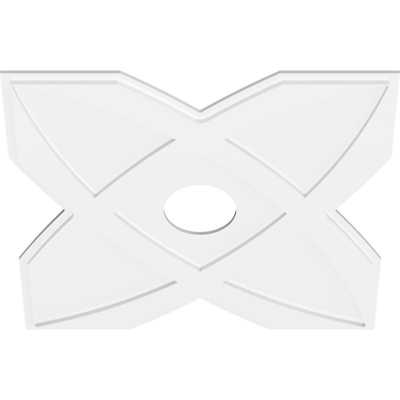 Médaillon de plafond contemporain en PVC de qualité architecturale 36 po x P 7 po x P 12 1/2 po x P 1 po Titus