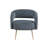 Candide 27.5" Modern Glam Accent Chair with Velvet Fabric Upholstery, Metal Legs in Gold Finish, Foam Wrapped in Poly Fiber-1582782000
