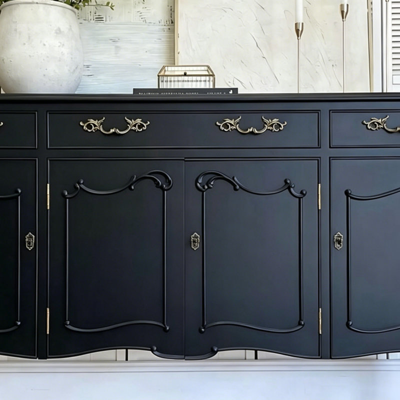 Retro-Style Black Sideboard