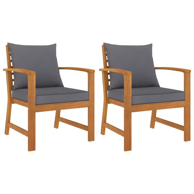 Estela Patio Chair with Cushions, Cream, Natural