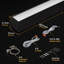Éclairage linéaire commercial à intensité variable 4FT 3CCT, 120V / 277V, sortie sélectionnable 40W / 50 / 60W, 6900lm, anti-reflets, connectable, commercial et industriel, noir, paquet de 8-128984596-129437833-122269368