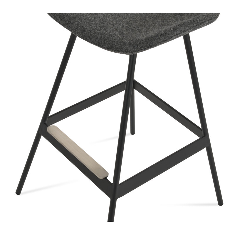 Tabouret Falcon Balat, Noir, Gris foncé W.