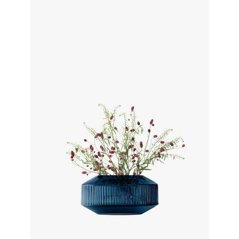 Rotunda Handmade Glass Table Vase, Sapphire