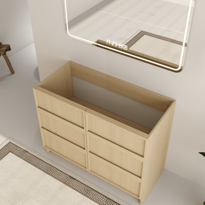  Beckley 42'' Single Bathroom Vanity Base Only, Base Cabinet without Top