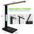 Desk Lamp With Wireless Charger, USB Charging Port, Dimmable Office Desk Light With Clock, Alarm, Date, Temperature, Foldable,(Black Pro)