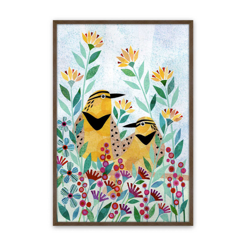 «Wilderness Collage II» par Kim Conway, reproduction d'art, Impression sur cadre ouvert sans papier mat, Brun