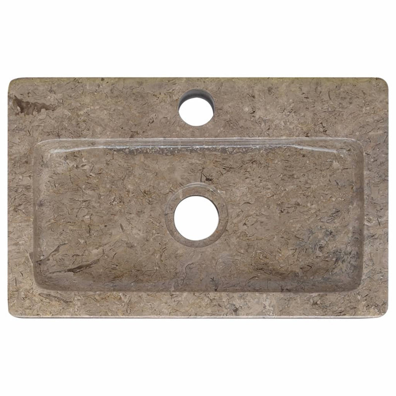 vidaXL Wall-mounted Sink 15"x9.4"x2.6" Marble, Gray