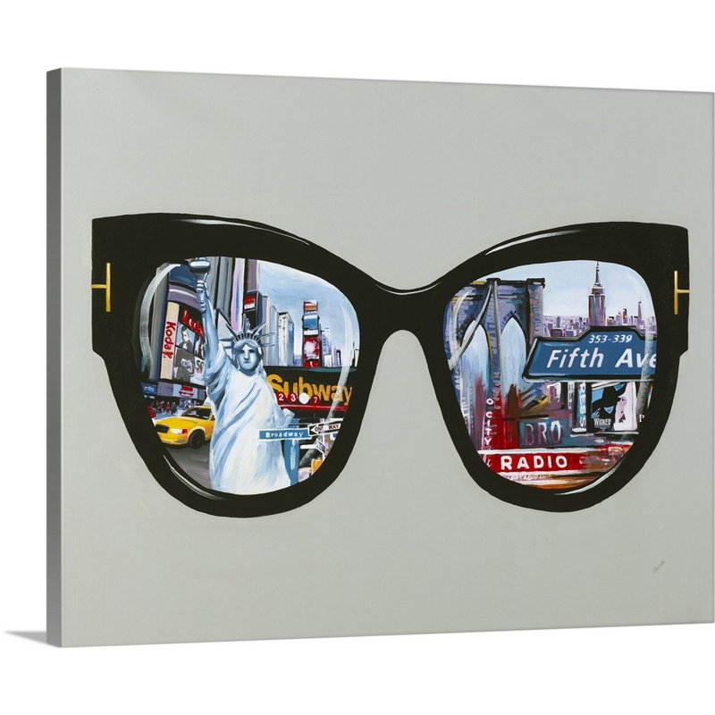« city shades i », peinture sur toile, Toile tendue, H 16 po x l 20 po x P 1,25 po