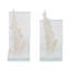 "Decorative Coral Accent on Glass Base Bookends - Modern Coastal Inspired Book Ends for Bookshelf, Desk, or Home Decor - Set of 2, 7"", White "