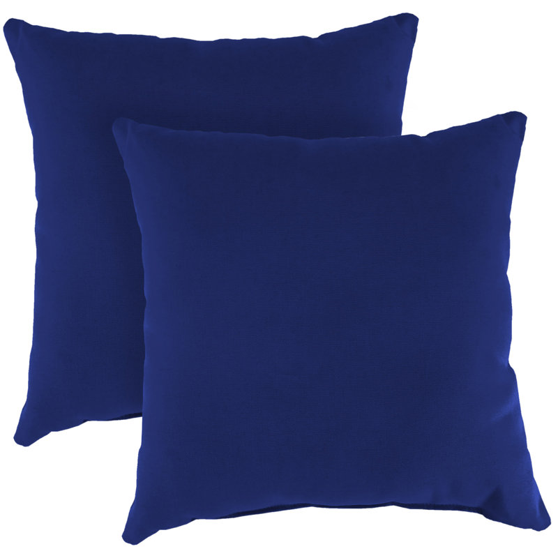 16" x 16" Outdoor Throw Pillow (Set of 2), Veranda Cobalt