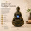 Fontaine de table de Bouddha lumineuse en résine 11 "à DEL pour bureau, salon, chambre à coucher et espace de méditation