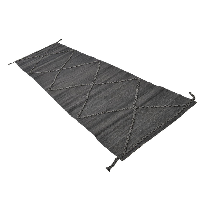 Tapis de couloir gris graphite Ousley