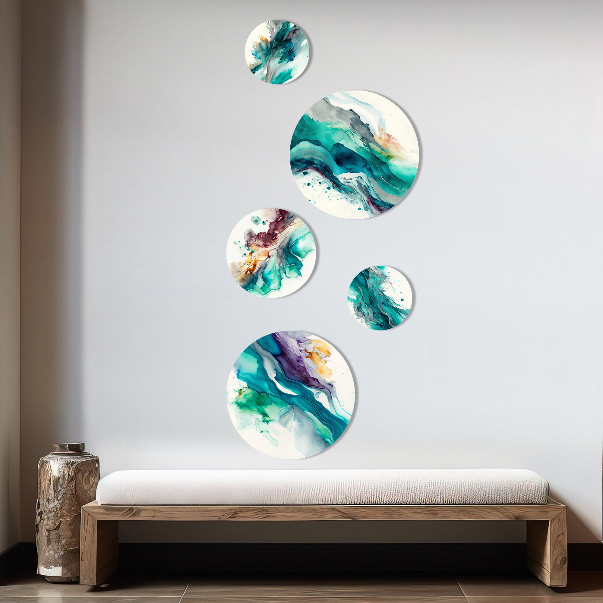 DesignArt Abstract Wall Decor on Metal | Wayfair