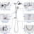 Wall Mounted Shower With 6 Inch Rain Head And Handheld - Long-Lasting For Bathroom Relaxing Experience-121690655