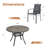 Round 4 - Person Outdoor Dining Set with 4 Stackable PVC-coated polyester Armrest Chairs-451664561