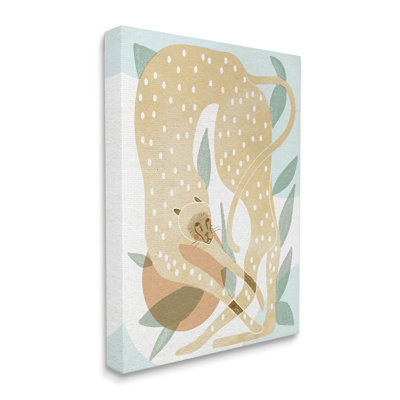 «Cheetah Jungle Contemporary Shapes Floater» par Lil 'Rue