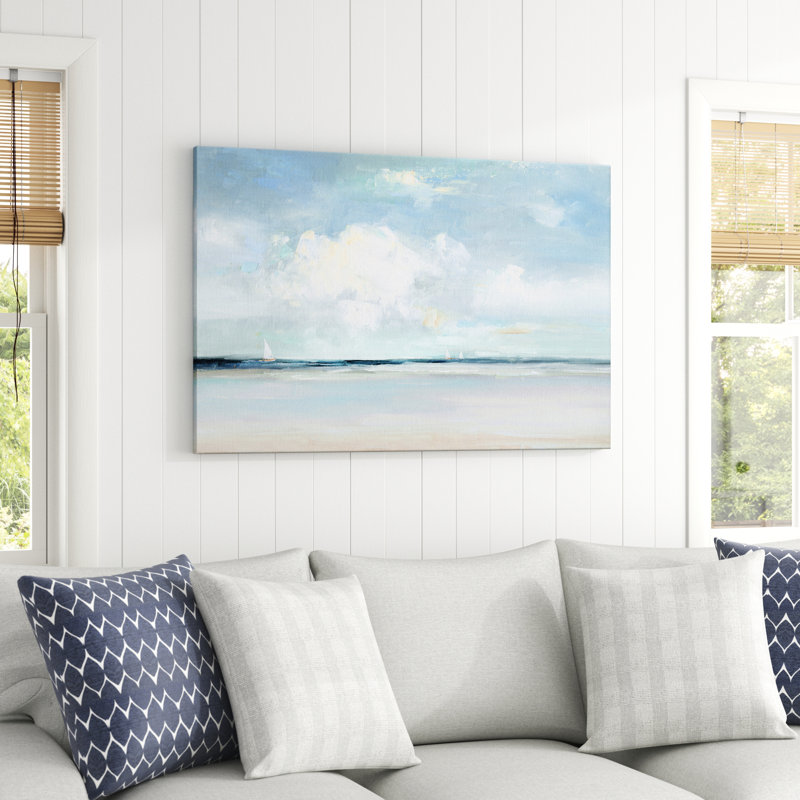 Brise d'été - peinture sur toile tendue, H 48 po x l 32 po x P 1 po