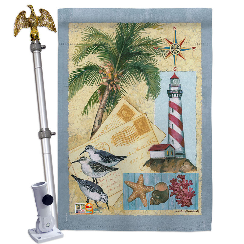 Double Sided 40'' H x 28'' W Polyester Flag Set