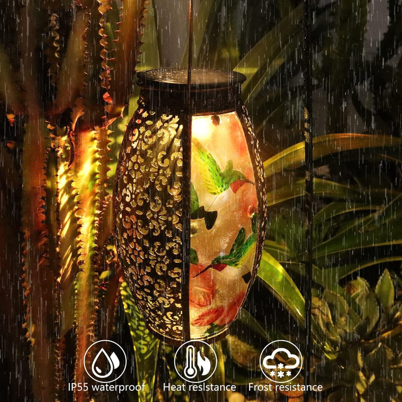 Lanterne solaire de jardin 13,7 po