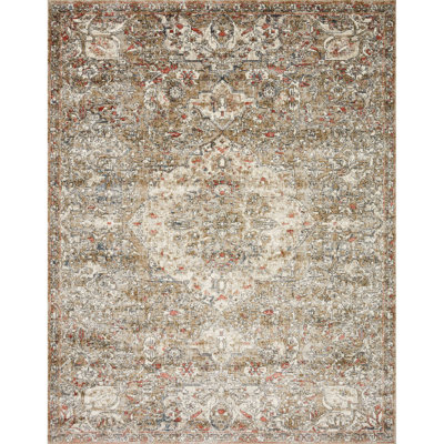 Tapis oriental beige / or / pêche Wybolt