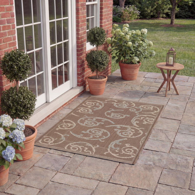 Tapis d'intérieur / extérieur Darryle, Rectangle 2 pi x 3 pi 7 po