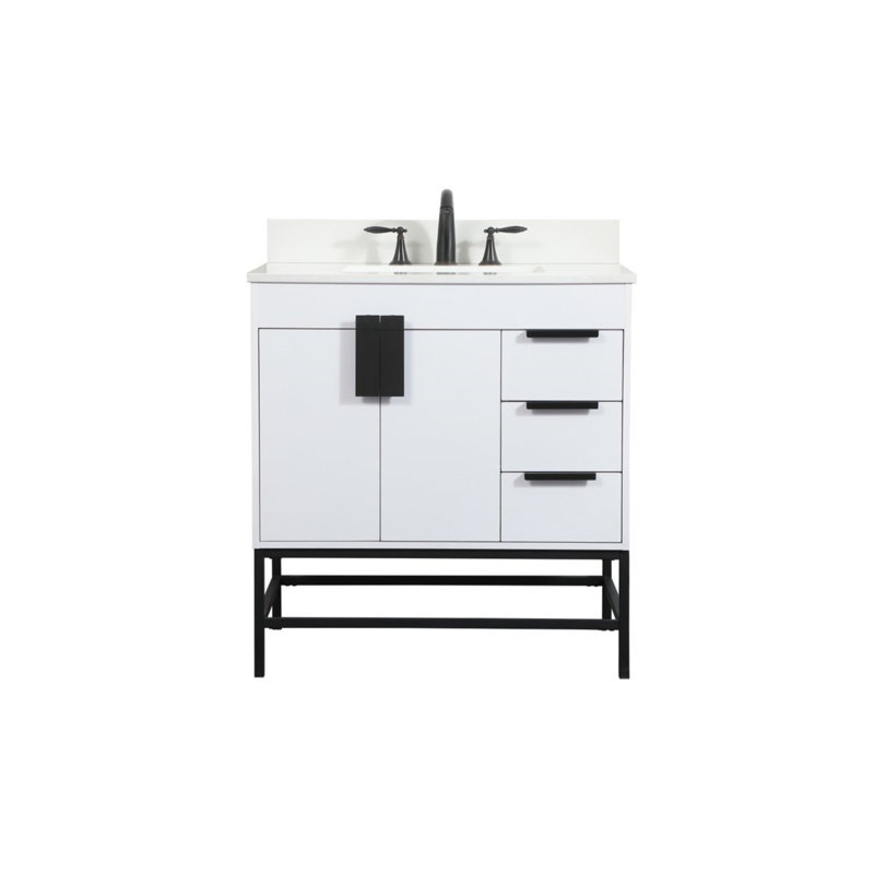 Ensemble de meuble-lavabo simple 32 po Eugene, Blanc