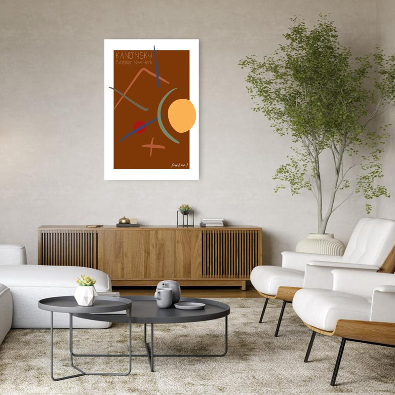 «Geometric Harmony», impression audacieuse et abstraite de l'architecture murale de la ville, 48" H x 32" W